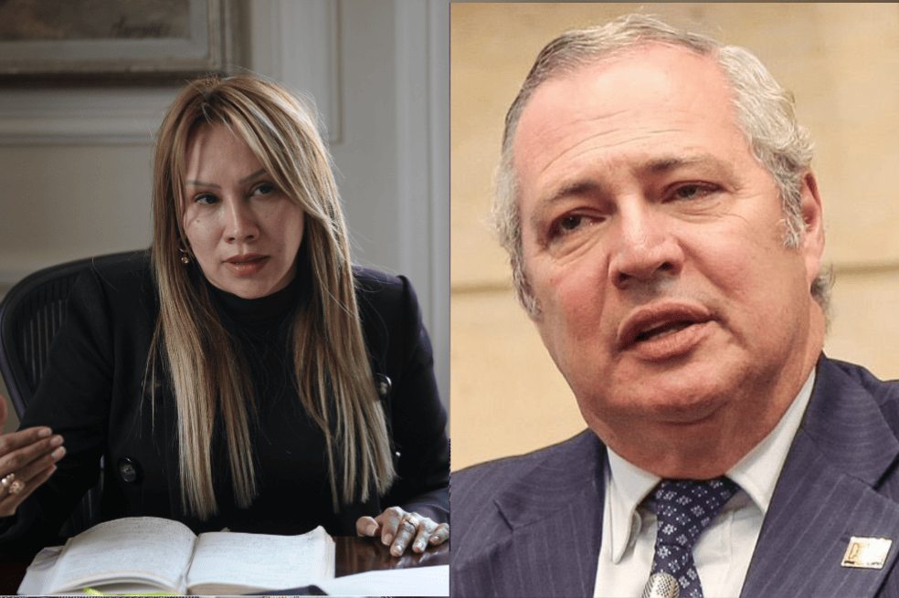 Sandra Ortiz, consejera presidencial para las regiones, e Iván Name, presidente del Senado.