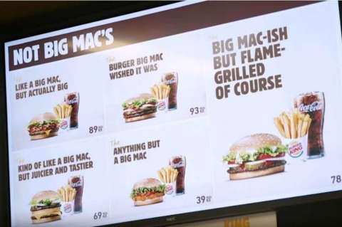 Burger King se burla de la Big Mac de McDonald’s en ingenioso anuncio