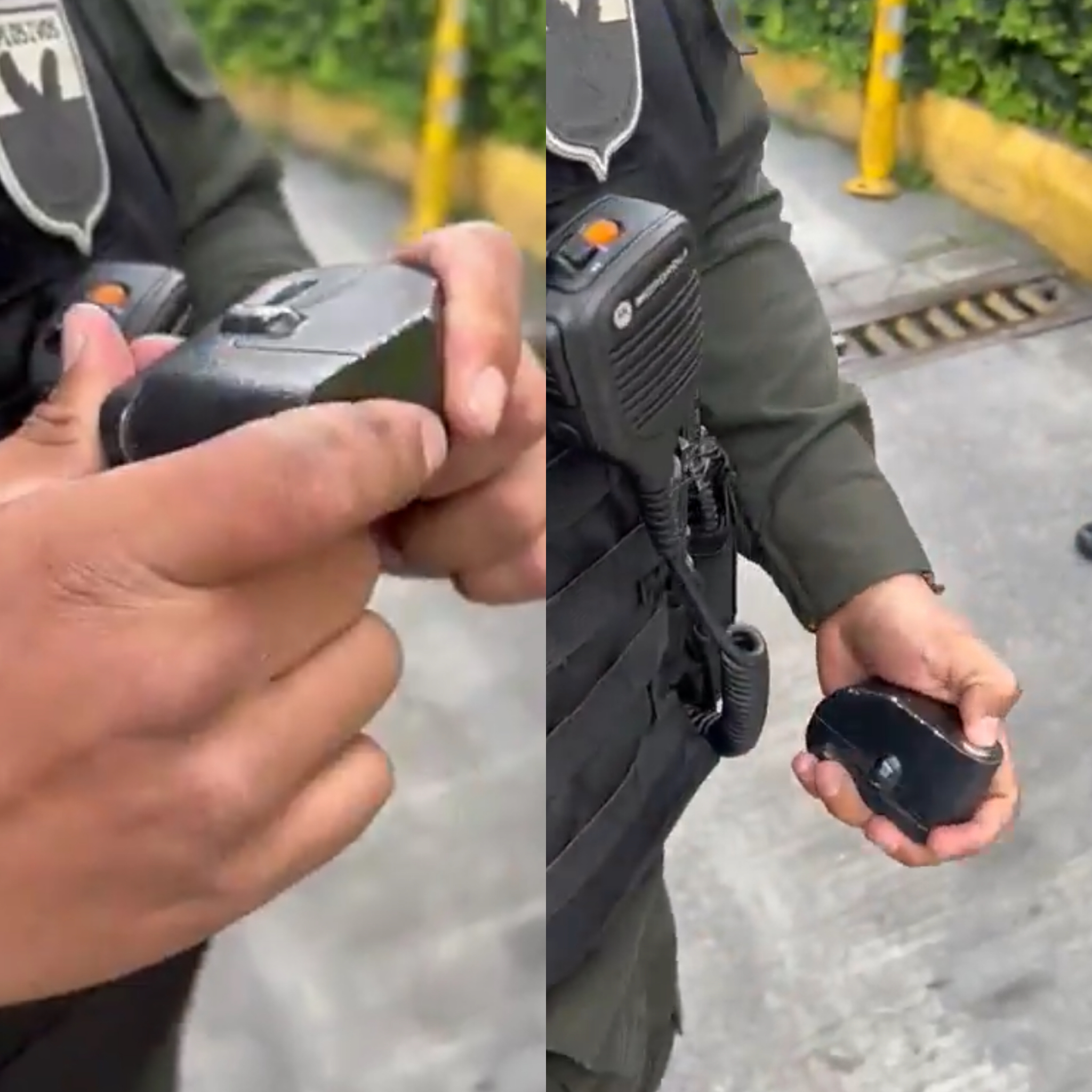 La supuesta bomba estaba en un candado de motocicleta.