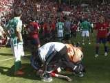 Cuarenta heridos dejó una avalancha en el estadio del Osasuna