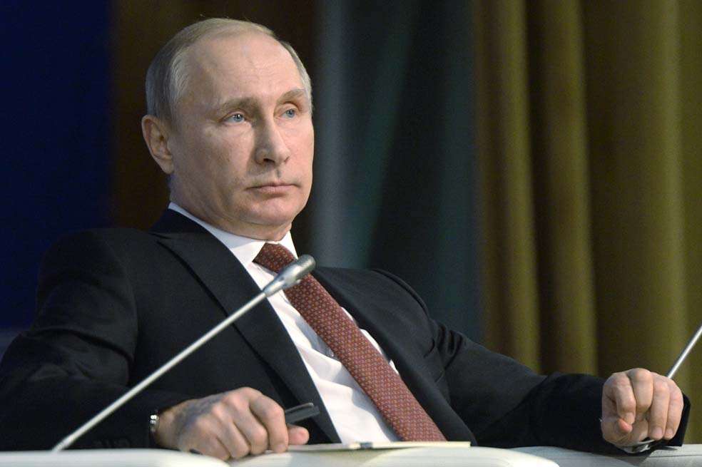 Vladimir Putin en un foro público el pasado 15 de enero. / AFP