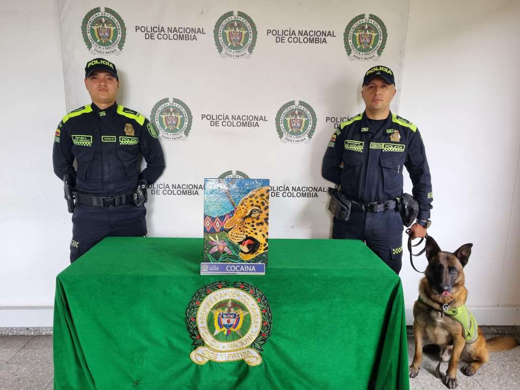 La pintura contenía en su interior 4 kilogramos de cocaína.
