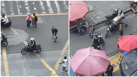 Un intento de robo desató una balacera en el centro de Cali (video)
