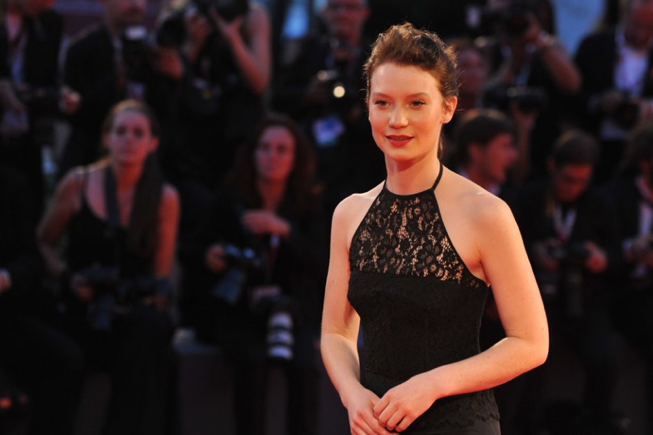 Mia Wasikowska durante la presentación de "Tracks" en Venecia.