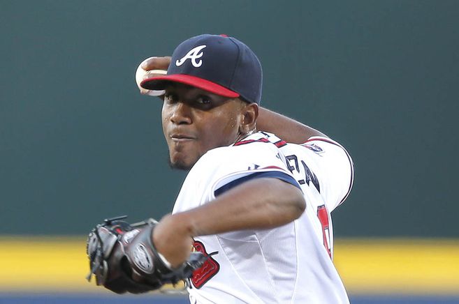 Julio Teherán también ha jugado con los Bravos de Atlanta.
