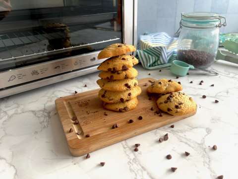Galletas con chips de chocolate para terminar el fin de semana
