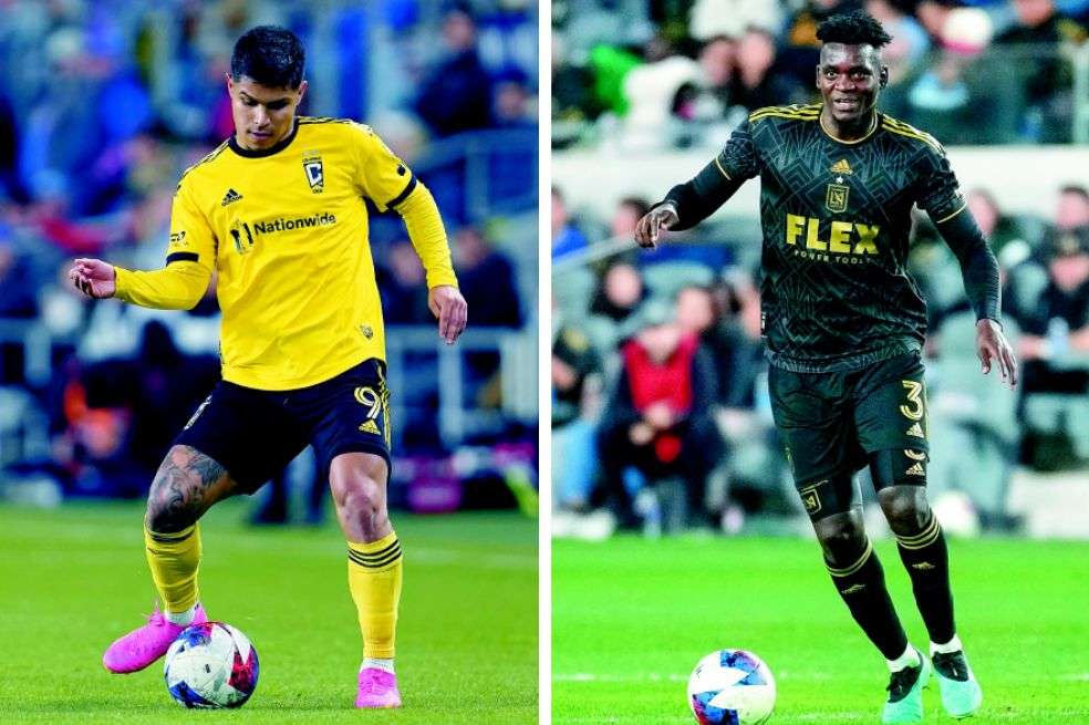 El pereirano Juan Camilo Hernández, estrella del Columbus Crew, y el caleño Jesús David Murillo, defensor de Los Ángeles F.C. / Getty Images