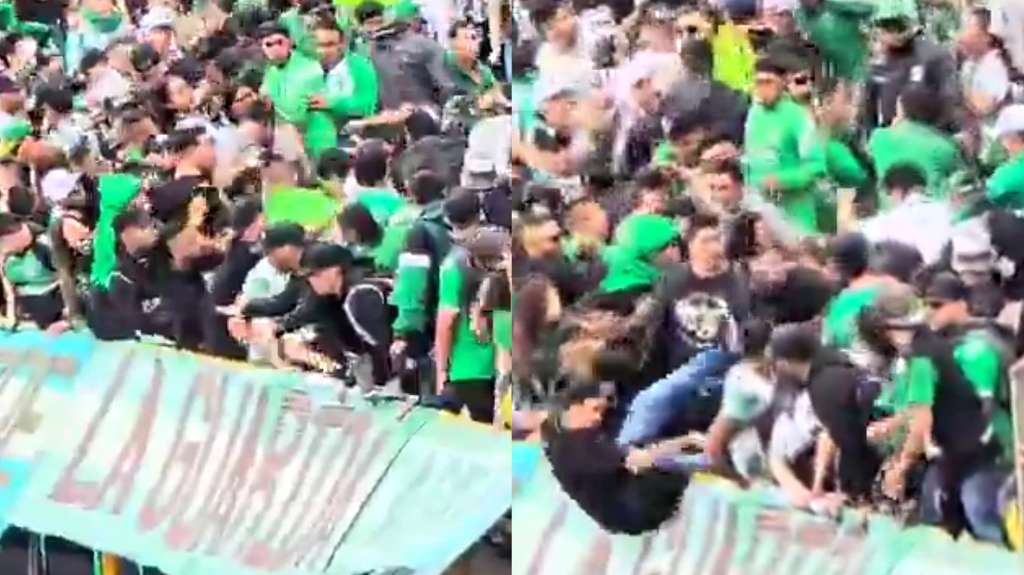 Hincha de Atlético Nacional cayó desde la tribuna en El Campín tras una pelea