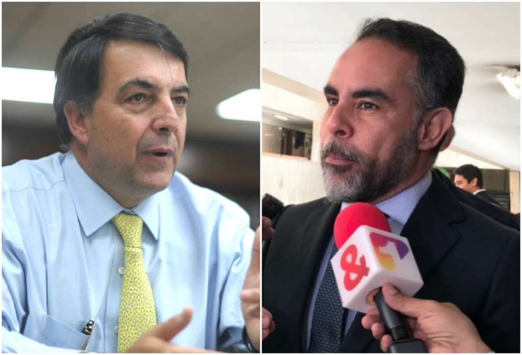 Juan Carlos Galindo, registrador nacional, y Armando Benedetti, senador. / Archivo El Espectador