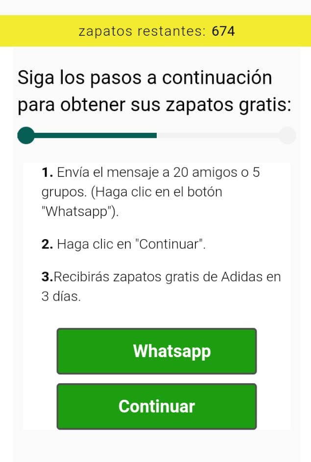 Quien envía el mensaje será conducido a un sitio en el que piden su correo y contraseña para crear un usuario. Es allí donde los ciberdelincuentes se harán con los datos del usuario, pues muchos de ellos suelen escribir contraseñas que ya utilizan en otras cuentas. Así supere los 20 envíos, nunca recibirá un correo de confirmación, pues la campaña solo busca conseguir la mayor difusión posible.