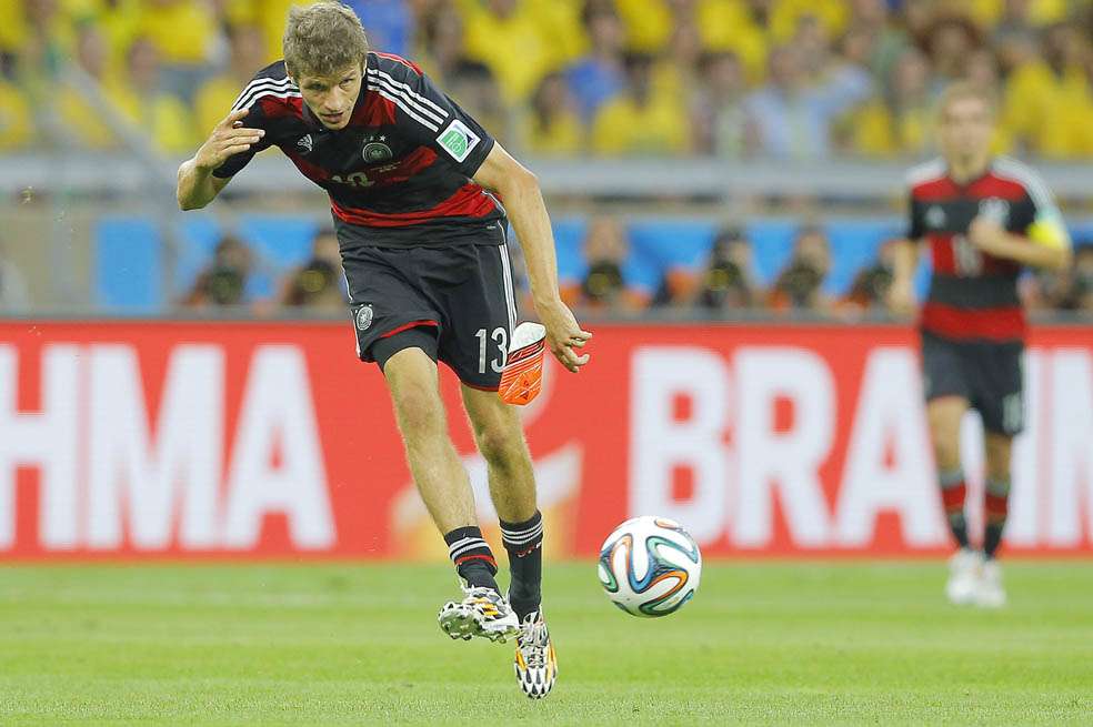 Thomas Müller ganó la Bota de Oro en el Mundial de Sudáfrica con cinco tantos. Ahora en Brasil buscará coronarse campeón. / EFE