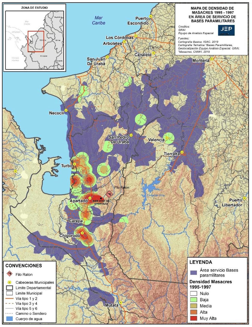 Mapa masacres y paramilitares