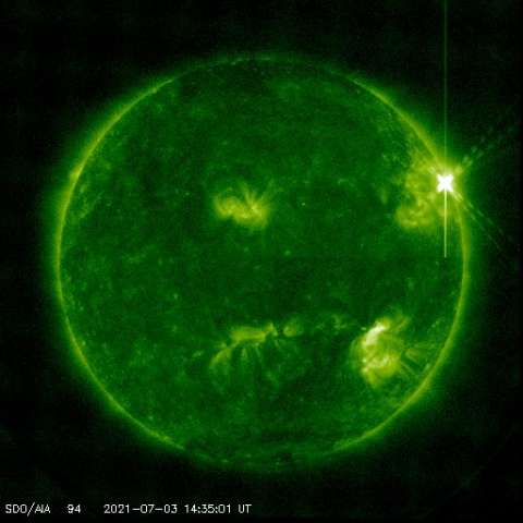 La Nasa logra capturar una enorme erupción del sol ocurrida este sábado 3 de julio