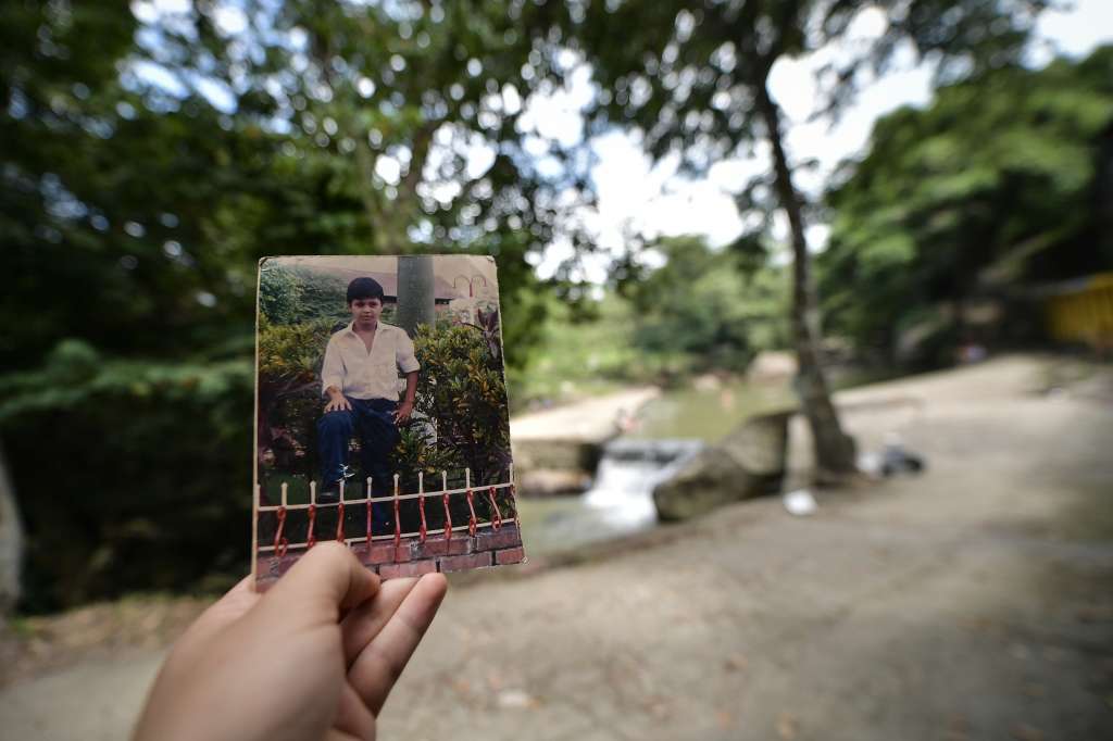 Una foto de Jorge Leiva en el río que atraviesa Viotá