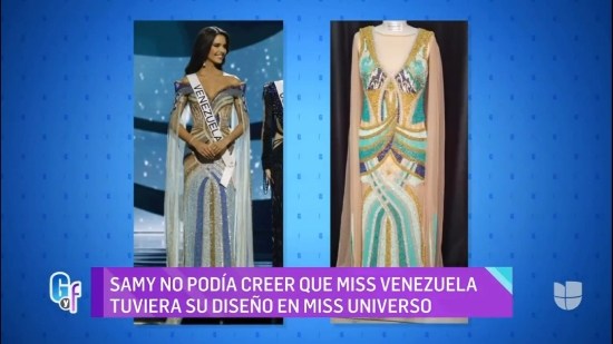 Amanda Dudamel es acusada de plagio por el vestido que usó en Miss Universo