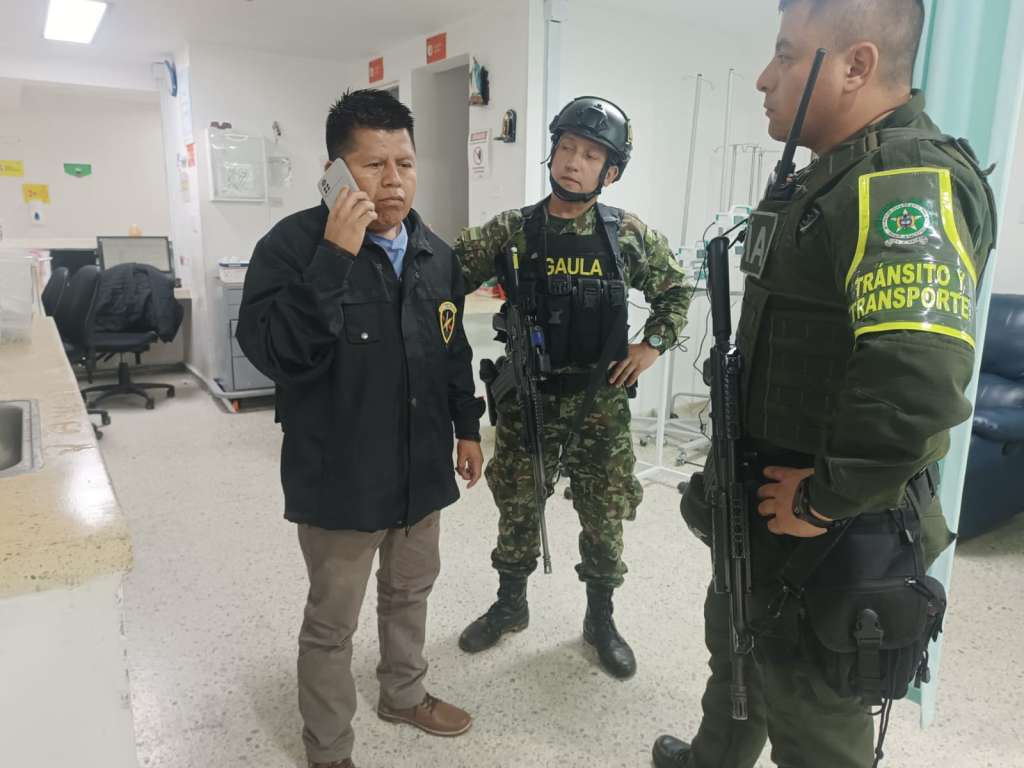 Oscar Guachetá tras recuperar su libertad/ Foto: Ejército.