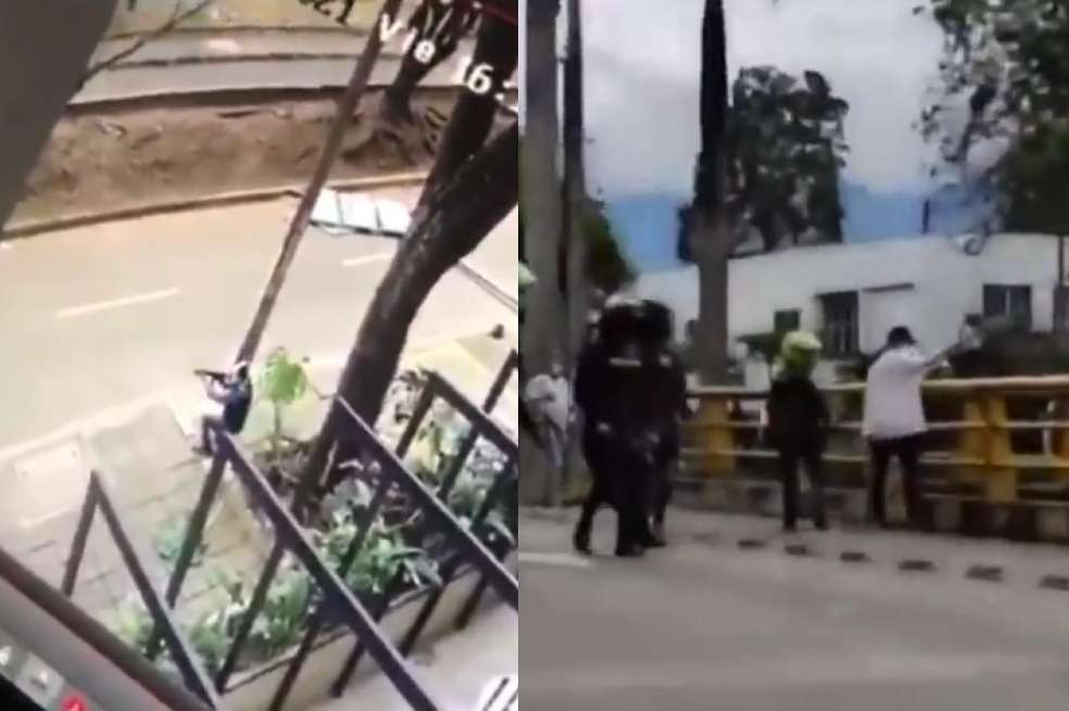 En videos se ve a civiles armados disparando hacia los manifestantes sin que los miembros de la Policía, que están a su lado, intervengan.