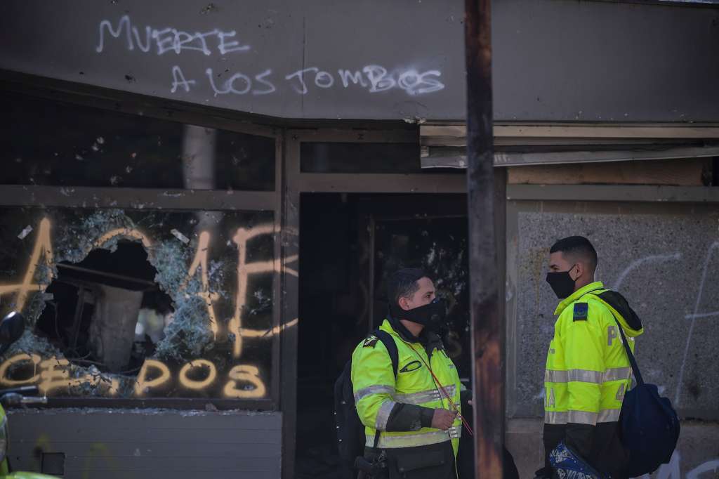 Daños tras las Protestas por muerte de Javier Ordoñez, CAI del barrio La Soledad.