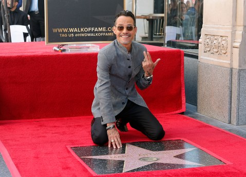 Marc Anthony recibe su estrella en el Paseo del Fama de Hollywood