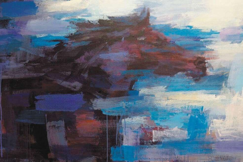 “Presencia XII”. Acrílico sobre lienzo. 90 x 210 cm. Una de las obras de Ricardo Valbuena que estarán en su nueva muestra. / Cortesía