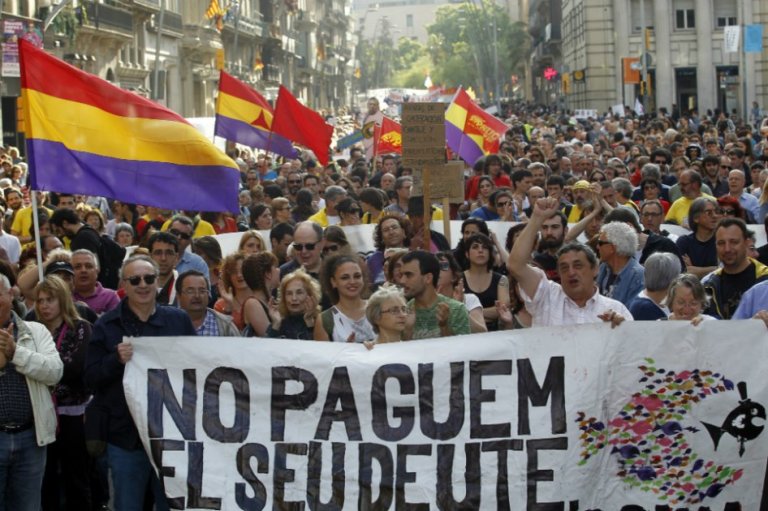 Miles de personas protestan en Europa contra la austeridad