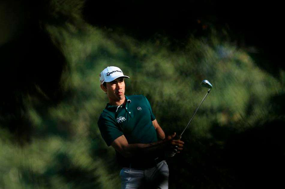 Camilo Villegas en su primer día en el Augusta National 2015. EFE