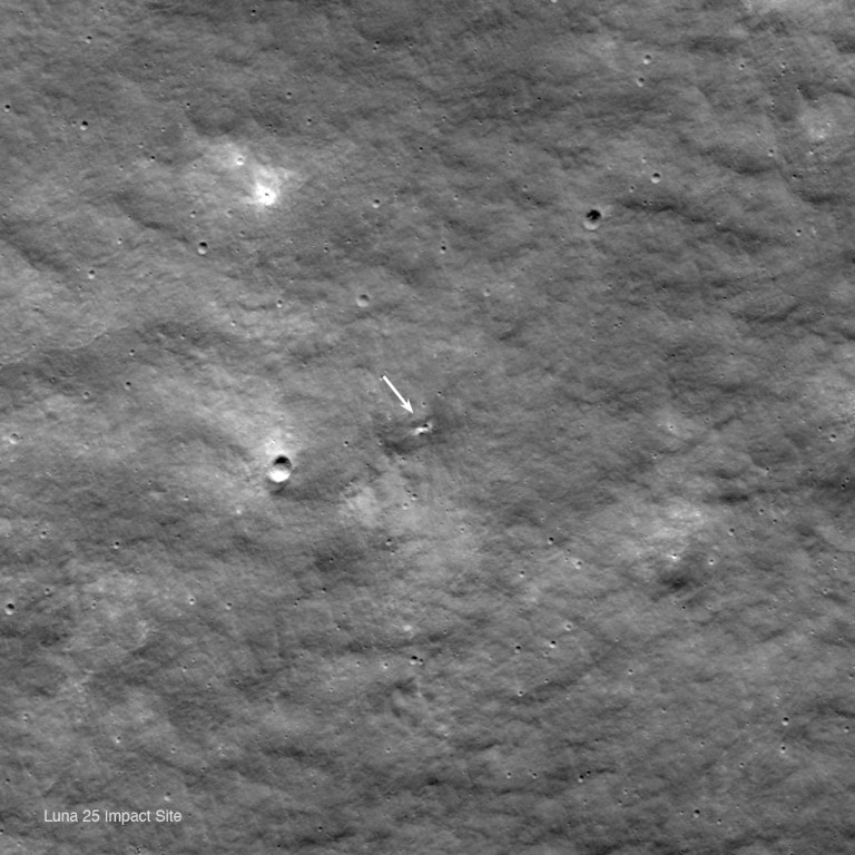 Parece que la misión rusa que se estrelló en la Luna creó un nuevo cráter