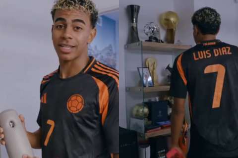 Lamine Yamal abrió canal de YouTube y en el primer video salió con camiseta de Luis Díaz
