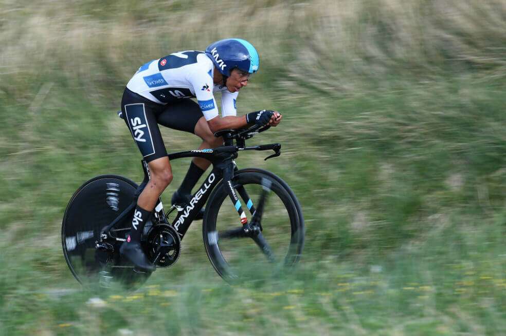 Egan Bernal, ciclista del Sky. / AFP