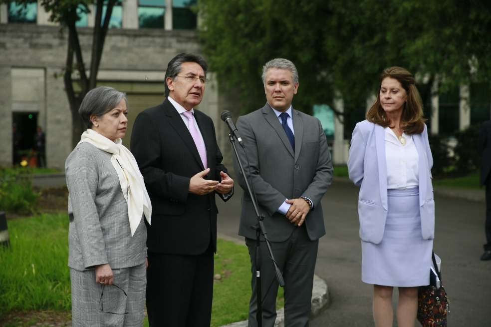 La reunión se extendió por más de tres horas en el búnker de la Fiscalía en Bogotá. / Fiscalía General de la Nación
