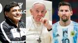 Al Papa le preguntaron si prefiere a Messi o Maradona: esto respondió