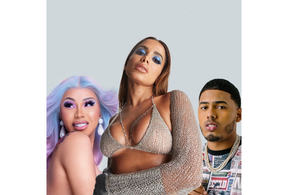 Imagen en la que aparece Anitta junto a Cardi B y Myke Towers.
