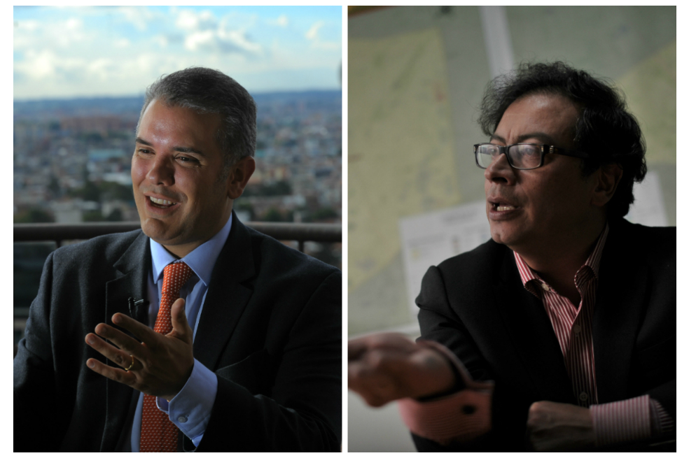 Candidatos Iván Duque y Gustavo Petro. / Archivo