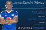 Juan David Pérez es nuevo delantero de Millonarios