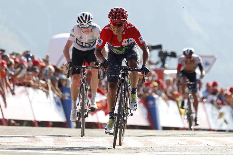 El duelo de este viernes entre Nairo y Froome determinará, en gran medida, quién será el campeón de la Vuelta a España. / EFE