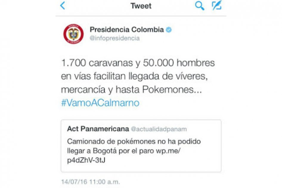 El trino fue publicado a las 11:00 a.m. de este jueves. El post duró 15 minutos. 