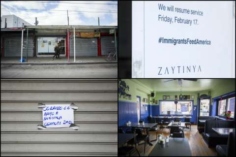 Negocios cerrados y calles desiertas en el "Día sin inmigrantes" en EE. UU.