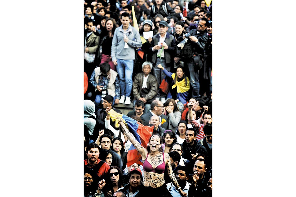 Las protestas del pasado 13 de diciembre en la plaza de Bolívar. / Archivo - El Espectador