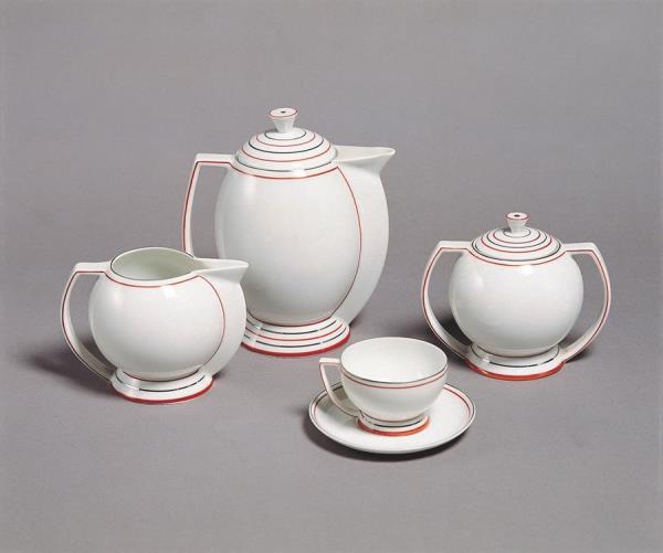 Fotografía cedida por el museo Wolfsonian de la Universidad Internacional de Florida (FIU) donde se muestra la pieza "Servicio de café" (1933) de la casa de diseño Societa Ceramica Italiana que será exhibida en la Semana Art Deco en Miami Beach, Florida (EEUU).