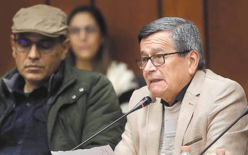 El jefe de la delegación del Ejército Liberación Nacional en la Mesa (ELN), Pablo Beltrán. EFE/ Isaac Esquivel