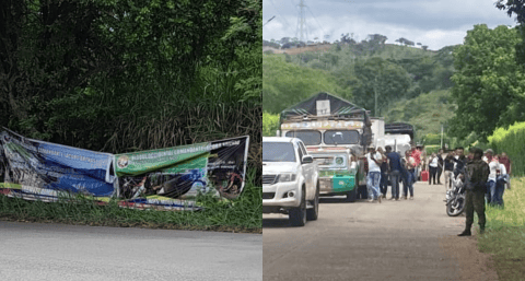 Encontraron explosivos y vallas alusivas a disidencias de las FARC en Jamundí