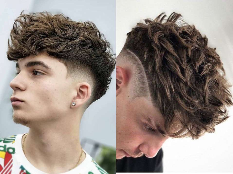 Se utilizan productos texturizantes, como geles, cremas o pomadas, para crear volumen y definición en la parte superior del cabello.