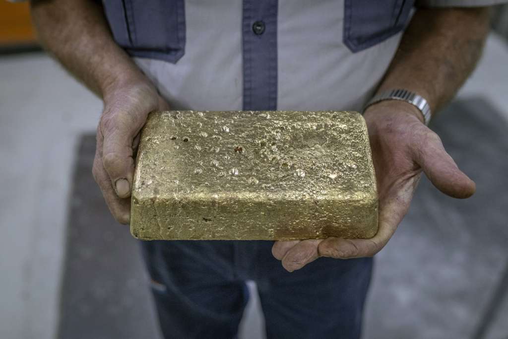 Lingote de oro.