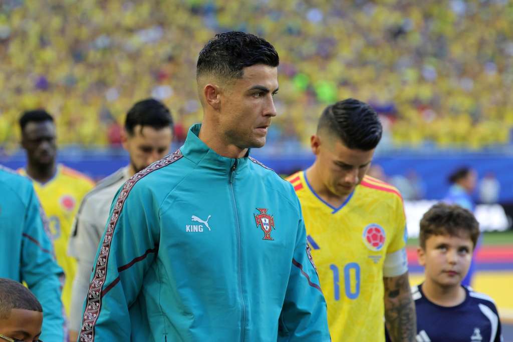 MIAMI (United States), 28/06/2026.- Cristiano Ronaldo of Portugal enters the pitch ahead of the FIFA World Cup 2026 group stage match Colombia against Portugal, in Miami, Florida, USA, 27 June 2026. EFE/EPA/CRISTOBAL HERRERA-ULASHKEVICH