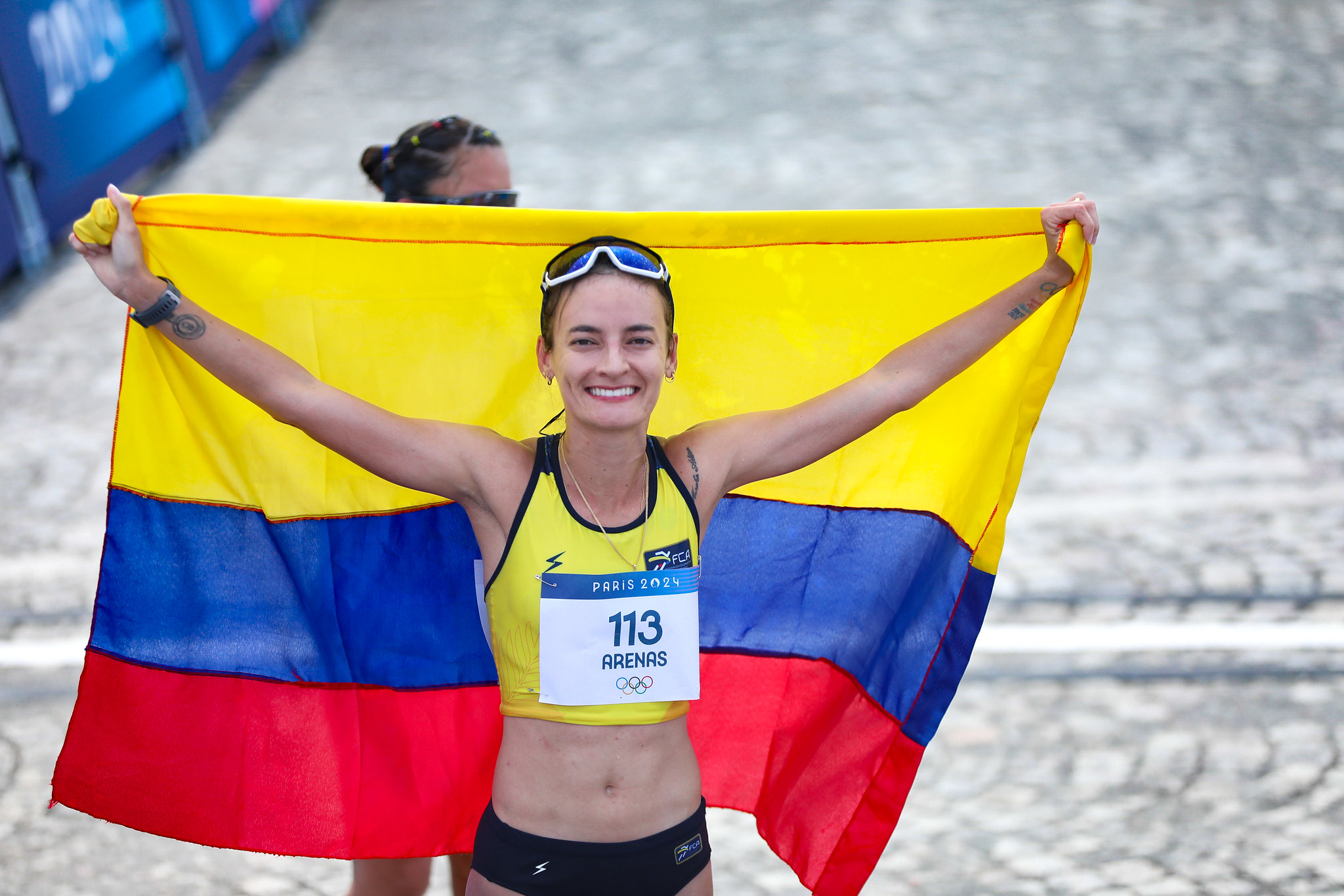 Sandra Lorena Arenas, tras la prueba de marcha en París 2024.