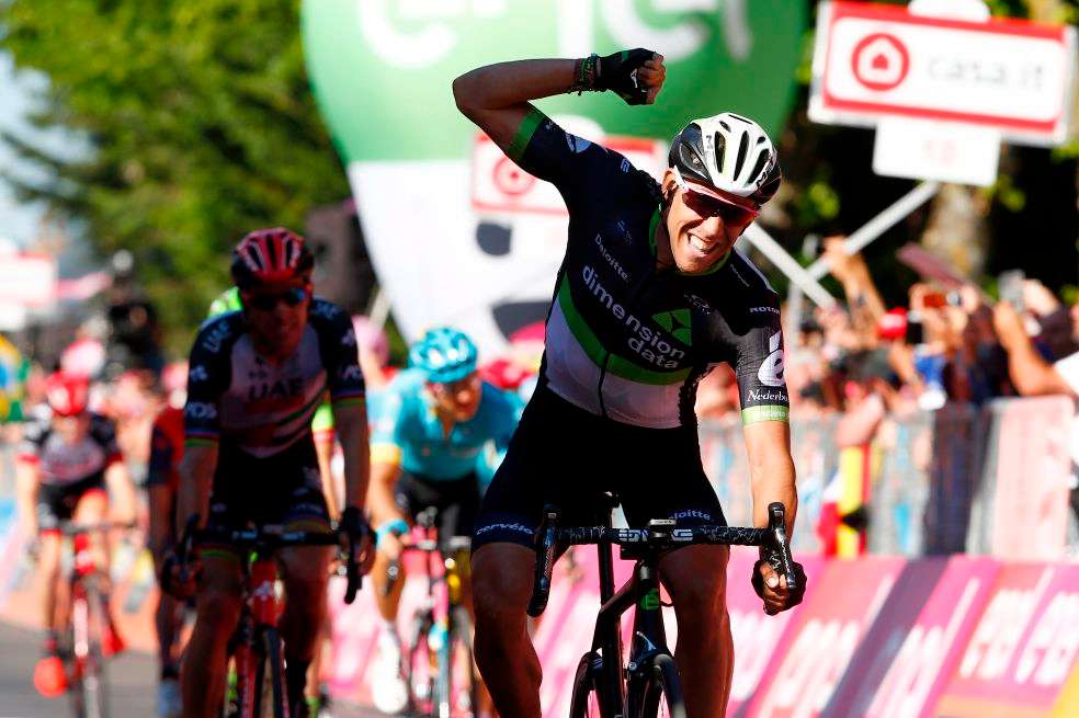 El español Ómar Fraile ganó ayer, tras una larga escapada, la etapa 11 del Giro de Italia. / AFP