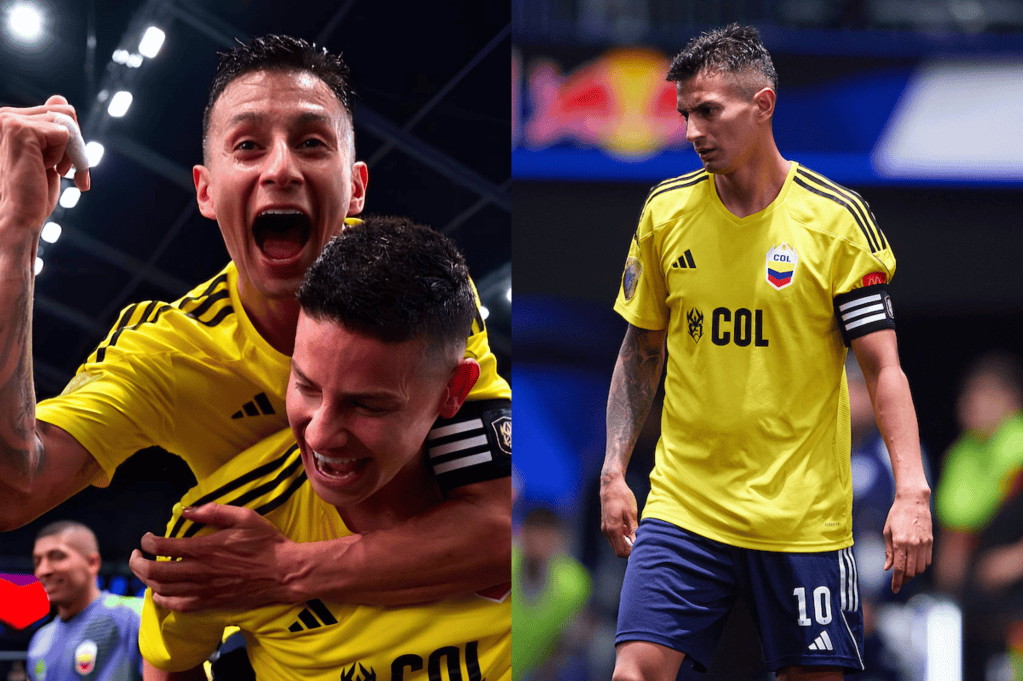 Angellot Caro fue llamado a la Kings League por pedido expreso de James Rodríguez. Ambos celebraron el miércoles la clasificación de Colombia a la semifinal.