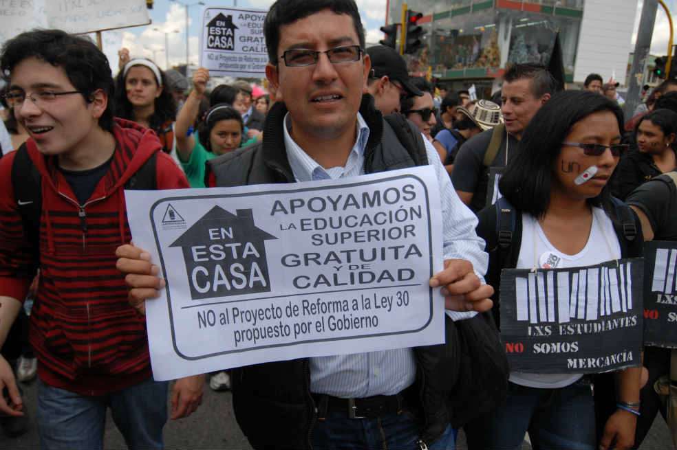En Bogotá, la protesta empezará a las 9 a.m. Algunos puntos de encuentro serán la carrera 30 con calle 45 y la Universidad Pedagógica. / Archivo