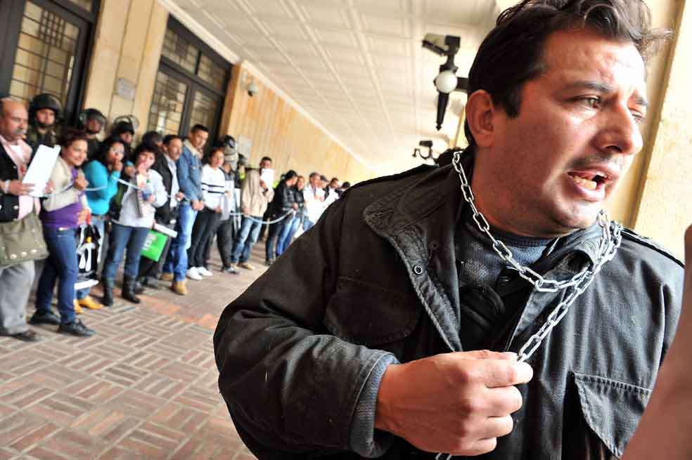 Protestas durante la mañana/David Campuzano