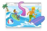 Edge lanza minijuego de surf: permite jugar sin conexión desde el navegador